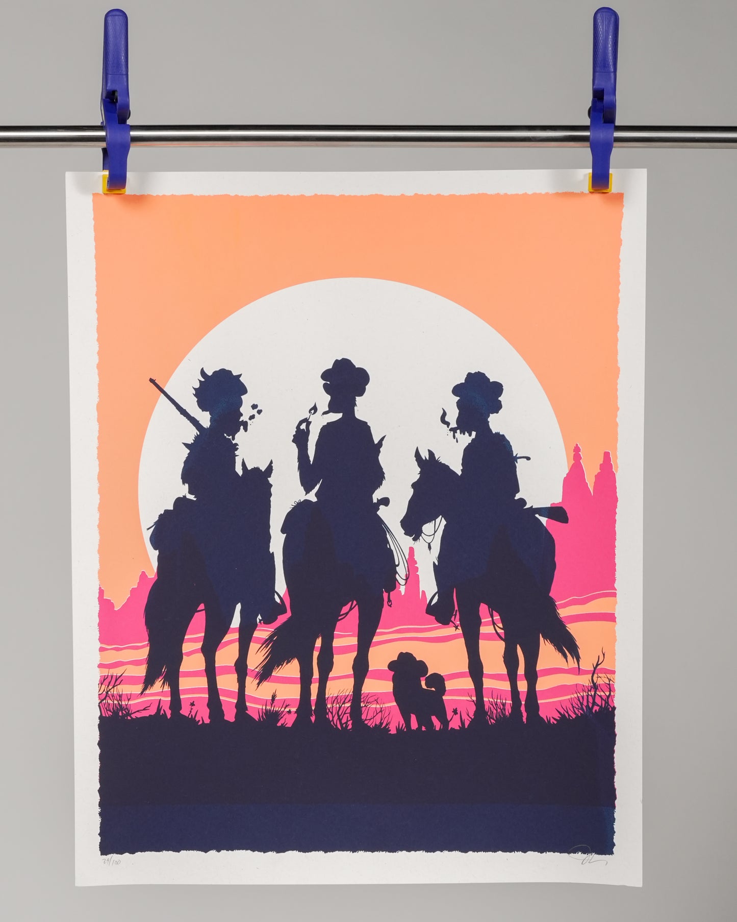 THE 288 Gang Riding Into the Sunset Signed Artist Edition Screenprint