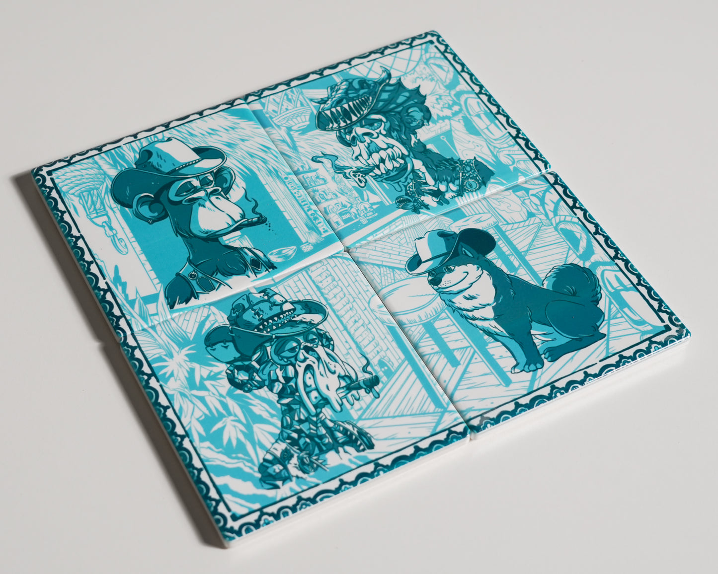 THE 288 Gang Azulejos Ceramic Coasters Set of 4